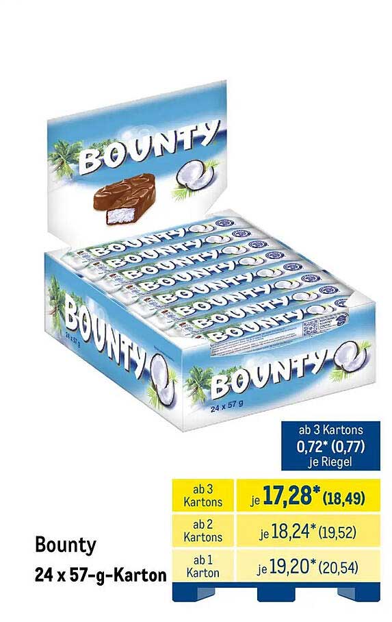 Bounty 24 x 57-g-Karton