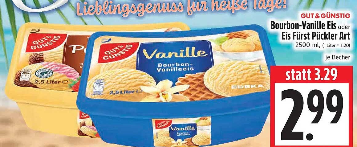 Bourbon-Vanille Eis oder Eis Fürst Pückler Art