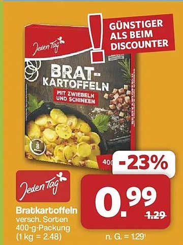 Bratkartoffeln versch. Sorten 400-g-Packung (1 kg = 2,48)
