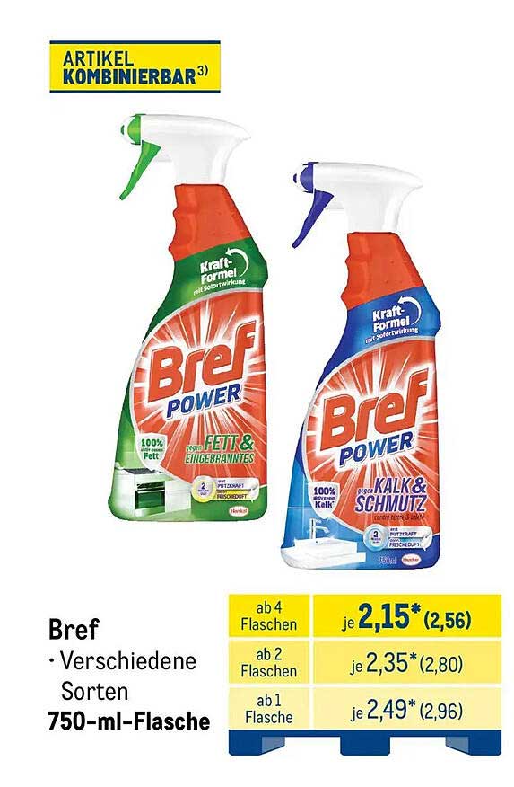 Bref Verschiedene Sorten 750-ml-Flasche