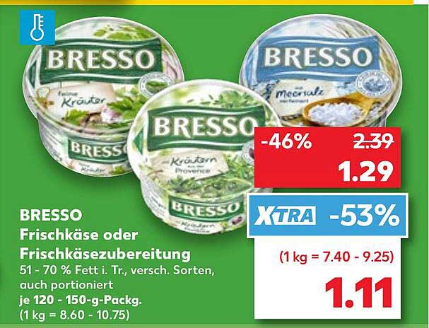 BRESSO Frischkäse oder Frischkäsezubereitung