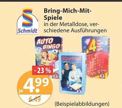 Bring-Mich-Mit-Spiele in der Metalldose, verschiedene Ausführungen