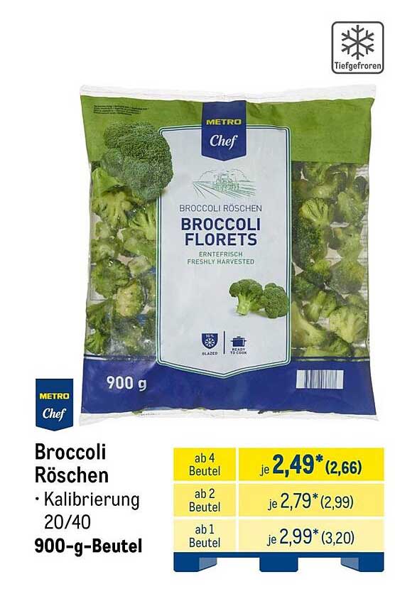 Broccoli Röschen • Kalibrierung 20/40 900-g-Beutel