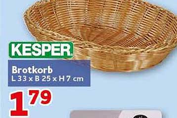 Brotkorb L 33 x B 25 x H 7 cm