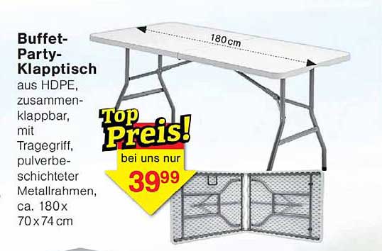 Buffet-Party-Klapptisch