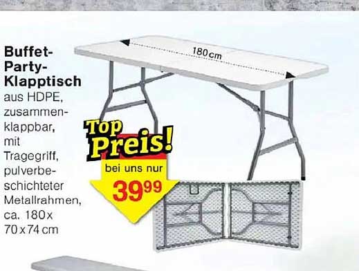 Buffet-Party-Klapptisch