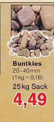 Buntkies 20-40mm (1 kg = 0,18) 25kg Sack