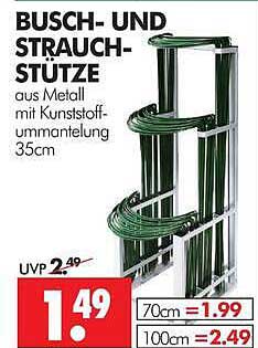 BUSCH- UND STRAUCH- STÜTZE aus Metall mit Kunststoff-ummantelung 35cm