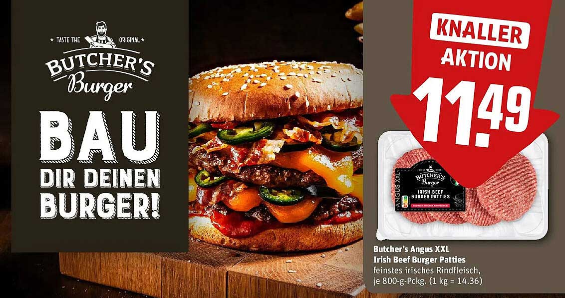 Butcher’s Angus XXL Irish Beef Burger Patties