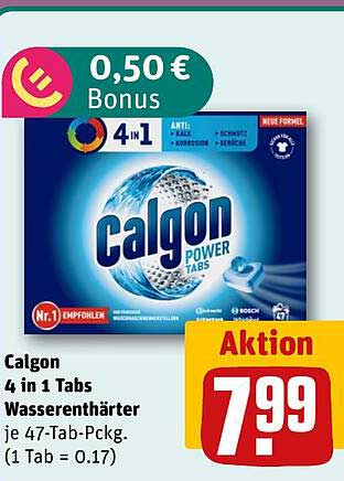 Calgon 4 in 1 Tabs Wasserenthärter je 47-Tab-Pckg. (1 Tab = 0.17)