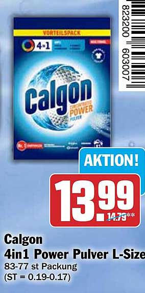Calgon 4in1 Power Pulver L-Size 83-77 st Packung