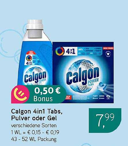 Calgon 4in1 Tabs, Pulver oder Gel