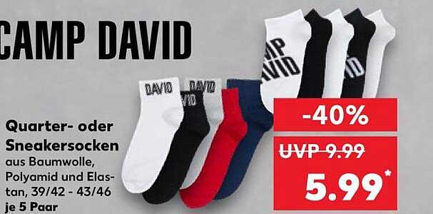 CAMP DAVID Quarter- oder Sneakersocken