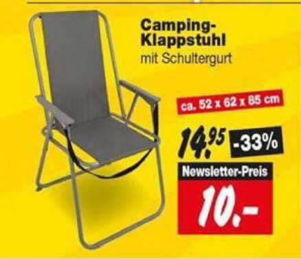 Camping-Klappstuhl mit Schultergurt