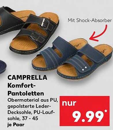 CAMPRELLA Komfort-Pantoletten
