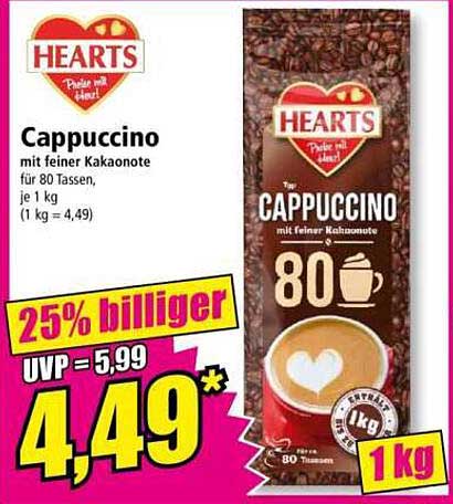 Cappuccino mit feiner Kakaonote
