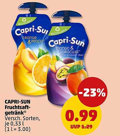 CAPRI-SUN Fruchtsaftgetränk* Versch. Sorten, je 0,33 l (1 l = 3.00)