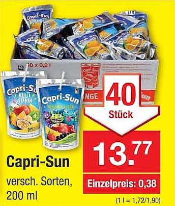 Capri-Sun versch. Sorten, 200 ml