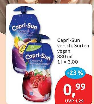 Capri-Sun versch. Sorten vegan 330 ml 1 l = 3,00