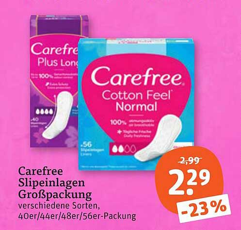 Carefree Slipeinlagen Großpackung