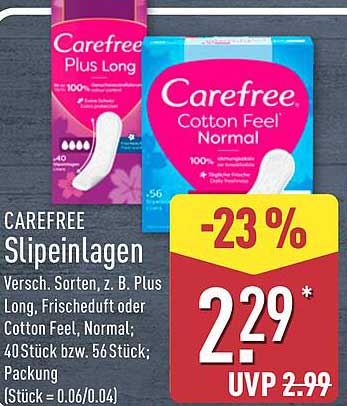 CAREFREE Slipeinlagen