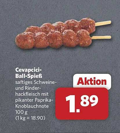 Cevapcici-Ball-Spieß