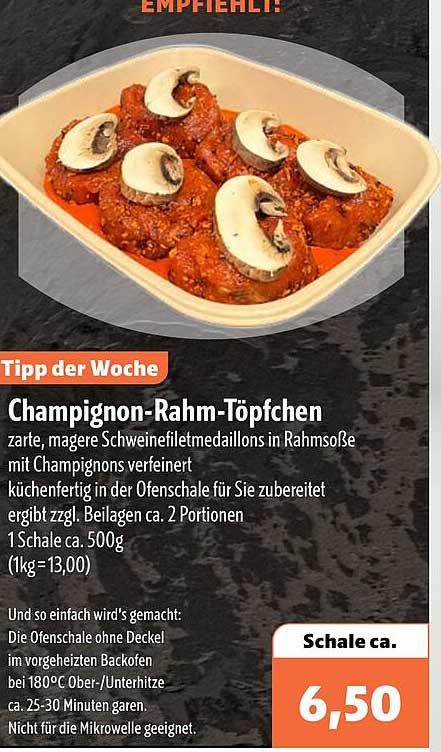 Champignon-Rahm-Töpfchen