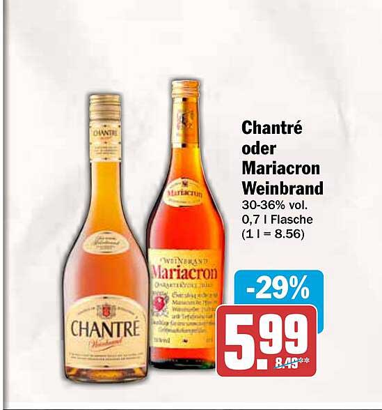 Chantré oder Mariacron Weinbrand