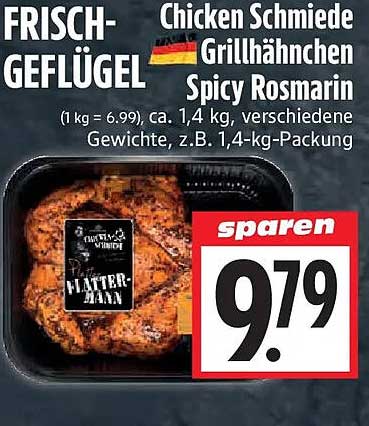 Chicken Schmiede Grillhähnchen Spicy Rosmarin