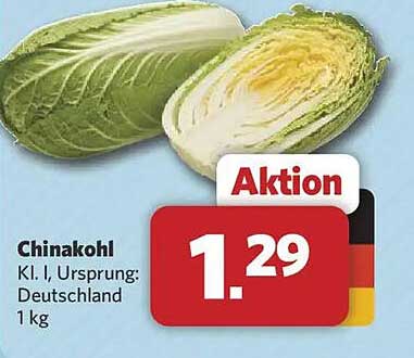 Chinakohl Kl. I, Ursprungsland: Deutschland 1 kg