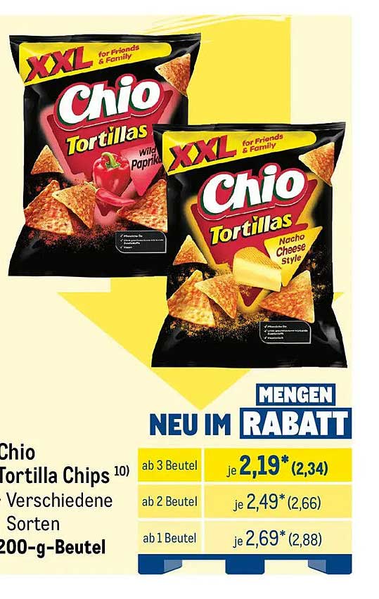 Chio Tortilla Chips Verschiedene Sorten 200-g-Beutel