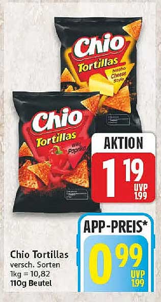 Chio Tortillas versch. Sorten 110g Beutel