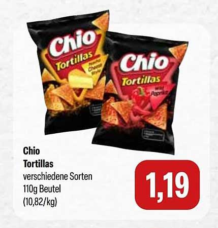 Chio Tortillas verschiedene Sorten 110g Beutel (10,82/kg)
