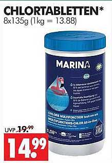 CHLORTABLETTEN* 8x135g (1kg = 13.88)