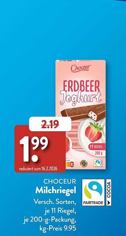CHOCEUR Milchriegel