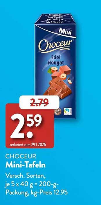 CHOCEUR Mini-Tafeln