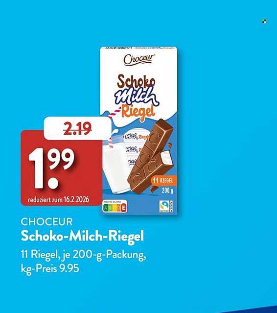 CHOCEUR Schoko-Milch-Riegel