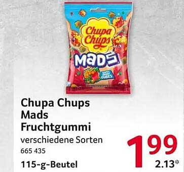 Chupa Chups Mads Fruchtgummi verschiedene Sorten 115-g-Beutel
