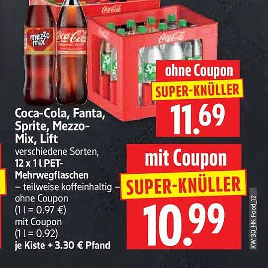 Coca-Cola, Fanta, Sprite, Mezzo-Mix, Lift