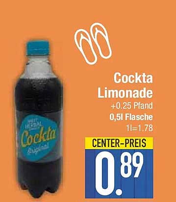 Cockta Limonade +0,25 Pfand 0,5 l Flasche
