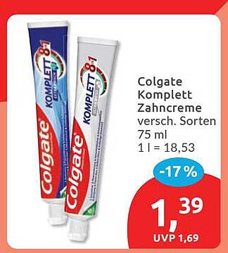 Colgate Komplett Zahncreme versch. Sorten 75 ml