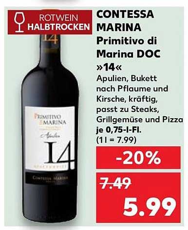 CONTESSA MARINA Primitivo di Marina DOC »14«