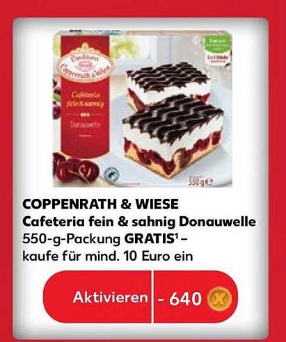 COPPENRATH & WIESE Cafeteria fein & sahnig Donauwelle 550-g-Packung GRATIS¹ - kaufe für mind. 10 Euro ein