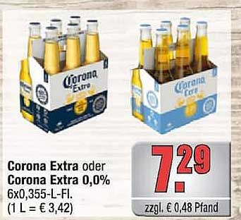 Corona Extra oder Corona Extra 0,0% 6x0,355-L-Fl.