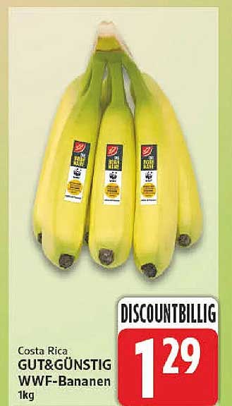 Costa Rica GUT&GÜNSTIG WWF-Bananen 1kg