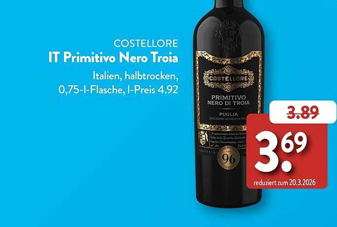 COSTELLORE IT Primitivo Nero Troia