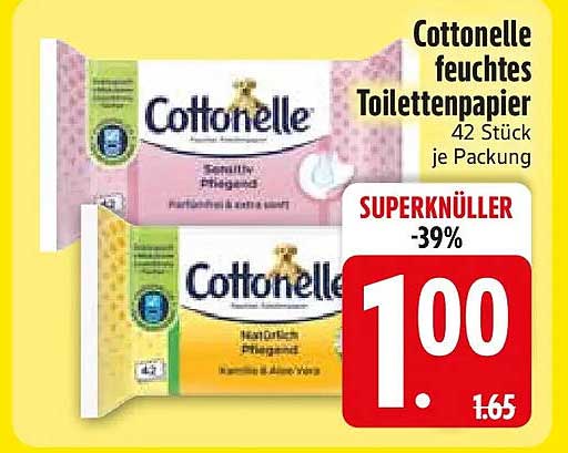 Cottonelle feuchtes Toilettenpapier 42 Stück je Packung