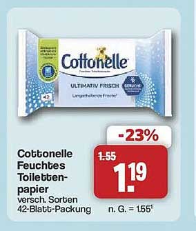Cottonelle Feuchtes Toilettenpapier verschied. Sorten 42-Blatt-Packung