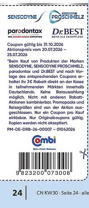 Coupon gültig bis 31.10.2026 Aktionspreis vom 20.07.2026 – 25.07.2026
