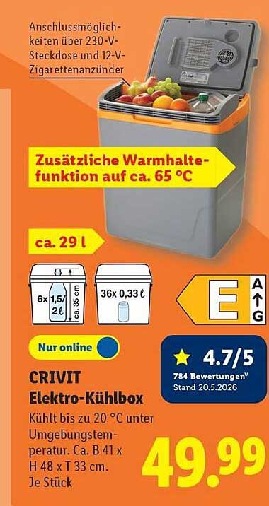 CRIVIT Elektro-Kühlbox
